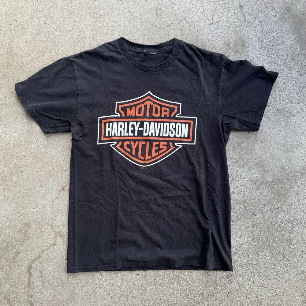 Harley Davidson Motorcycles Logo Tee Shirt Bellevue Washington Medium Black